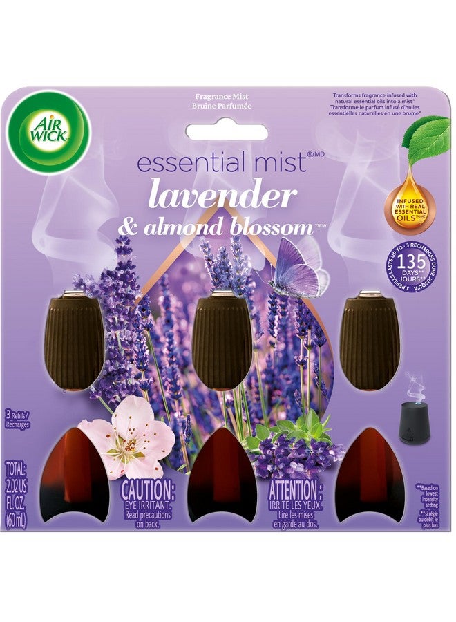 Air Wick Essential Mist Refill 3 Ct Lavender And Almond Blossom Essential Oils Diffuser Air Freshener - Image 1