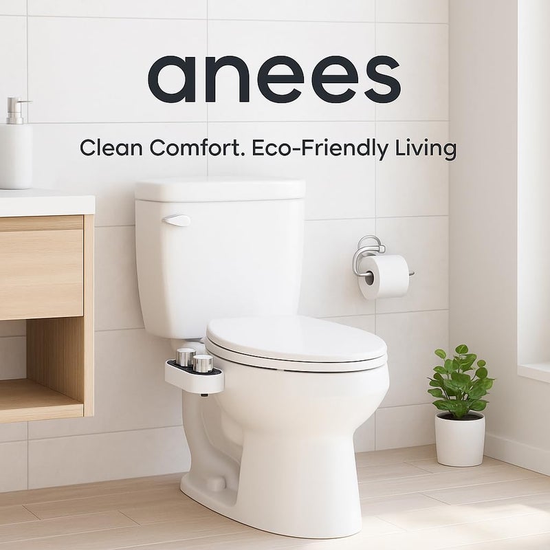 ANEES Bidet Attachment for Toilet, Self Cleaning Bidet Attachment with Adjustable Cold Water Pressure, Front and Rear Wash for Women and Men, Premium Bathroom Accessory by anees - Image 2