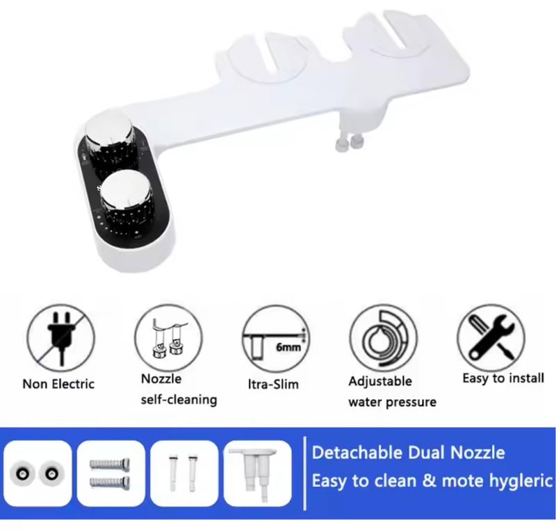 ANEES Bidet Attachment for Toilet, Self Cleaning Bidet Attachment with Adjustable Cold Water Pressure, Front and Rear Wash for Women and Men, Premium Bathroom Accessory by anees - Image 4