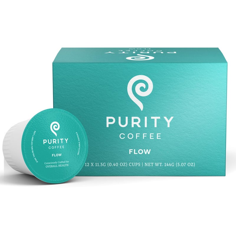 Purity Coffee FLOW Original Medium Roast K Pod Capsules 12ct Box  SpecialtyGrade USDA Organic Arabica Blend  Third Party Tested for Mold Mycotoxins  Pesticides - Image 3