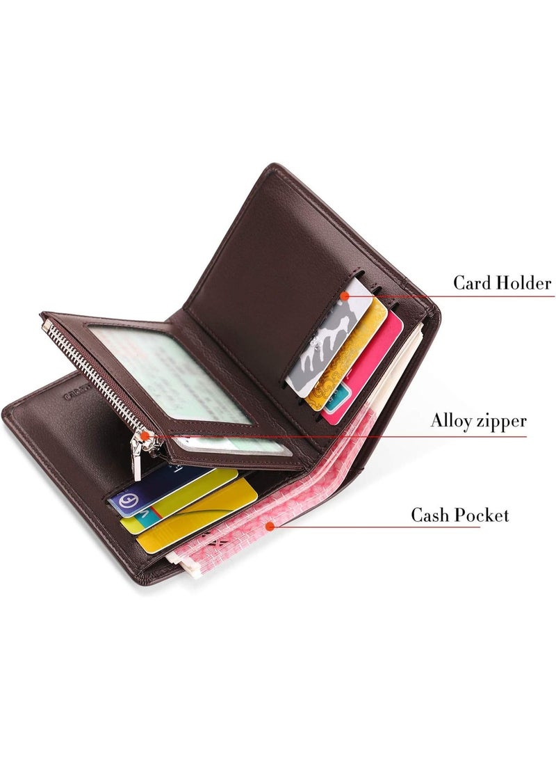 William Polo Men's Wallet, Premium Leather, Soft Cowhide, Short Vertical Style - Brown - Image 2