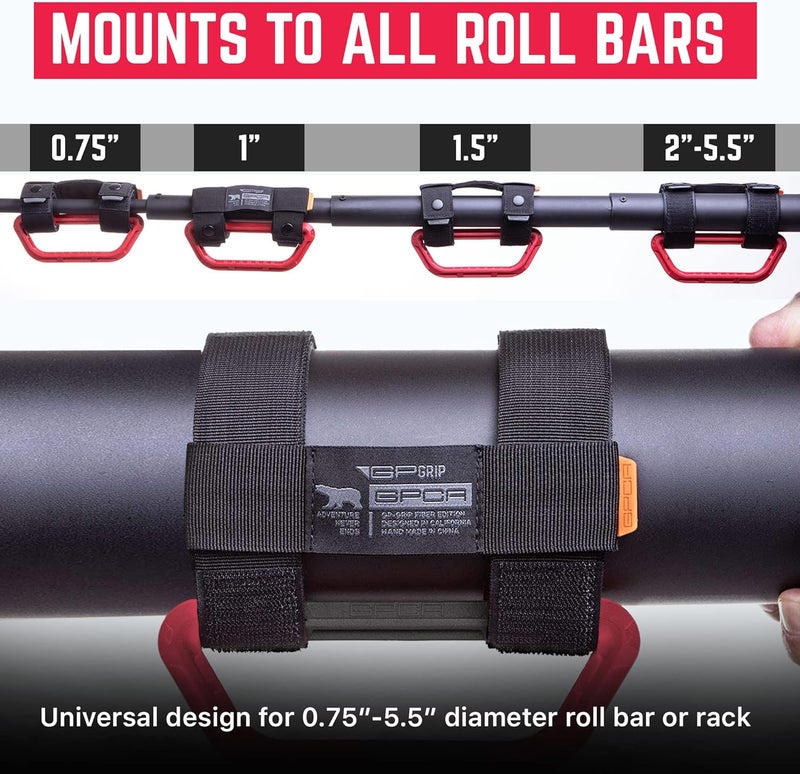 GPCA GP Grip Universal Grab Handle - Firecracker Red, 2 Pack - Image 5
