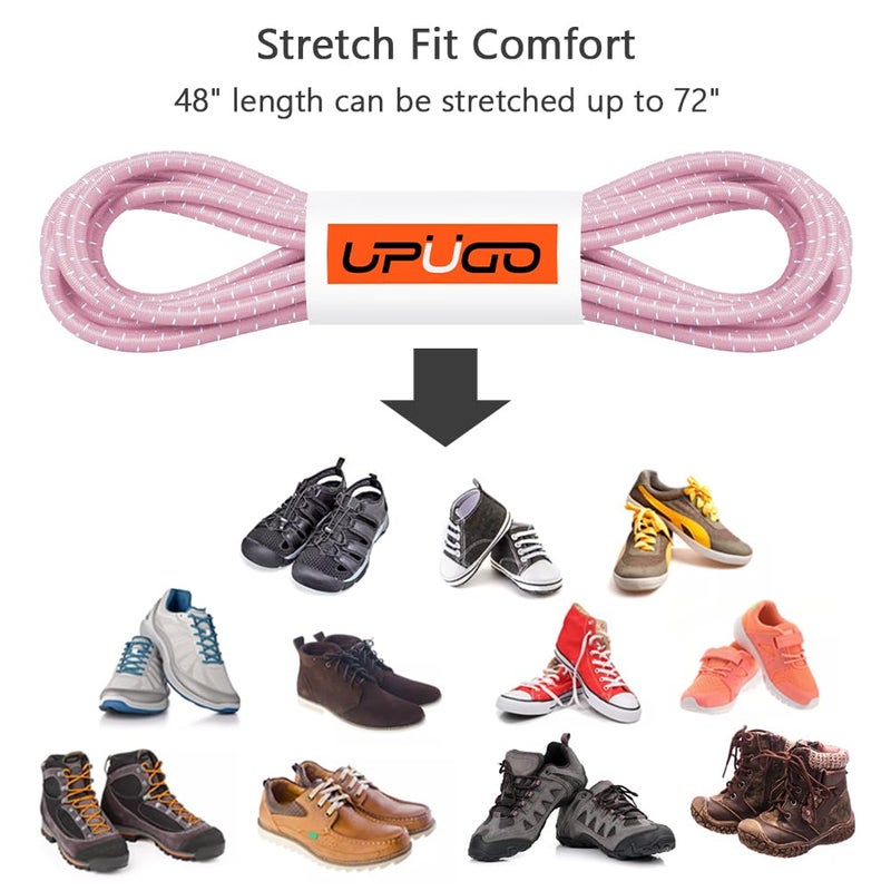 UpUGo Elastic Shoe Laces, No Tie Shoe Laces Tieless for Kids, Adults, Elderly, One Size Fit All - Image 3
