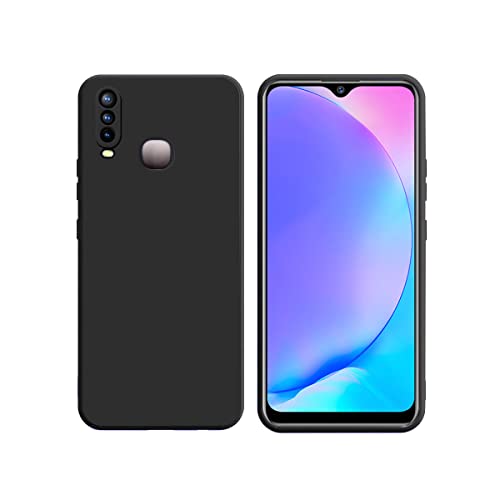 LIRAMARK Silicone Soft Back Cover Case for Vivo Y17 / Y15 / Y12 / Y11 / U10 (Black) - Image 1