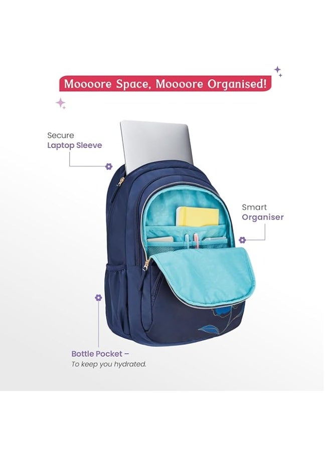 Genie Laptop Backpack for Women & Girls (36L) | Stylish Office, College & Travel Laptop Backpack | Multi-Compartment, Padded Laptop Sleeve, Water Resistant - Image 4