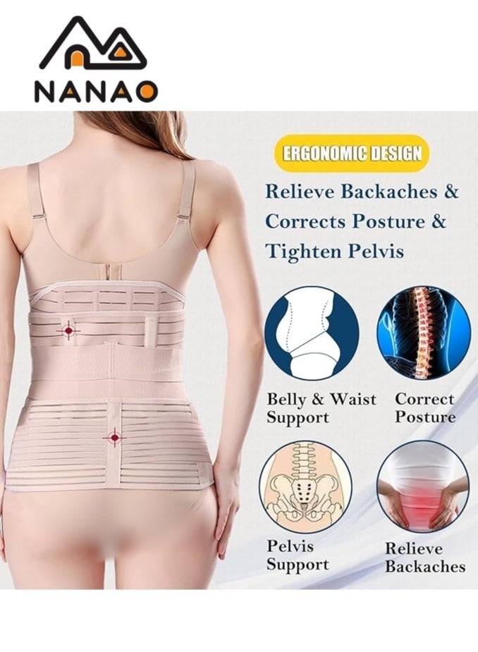 NANAO 3 in 1 Postpartum Belly Corset Belt For Waist, Postpartum Support Waist Belt Shapewear Slimming Girdl,Pelvis And Around The Stomach Very Comfortable Breathable And Under Clothes M - Image 4