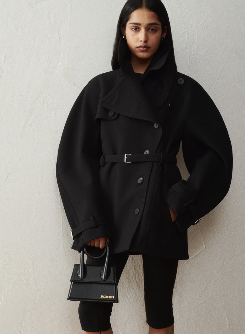 JACQUEMUS The knot Chiquito Coiled Leather Handbag With Detachable Shoulder Strap, Women's Cross-Body Bag, Women's Hand Bag, Women's Shoulder Bag, Women's Tote Bag, Women's Travel Bag, Black-18cm - Image 3