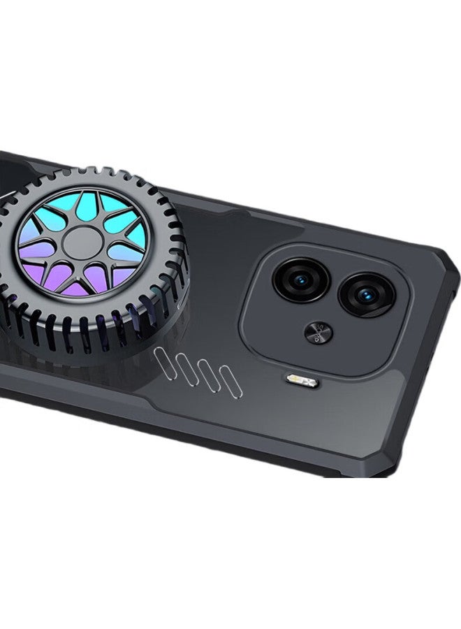 Freeson Heat Dissipation Phone Case For Vivo Iqoo Z9/Z9Turbo/Turbo+/Y200Gt, Full Lens Protection, Shockproof, Metal Magnetic, Compatible With Cooling Fans, Black - Image 3
