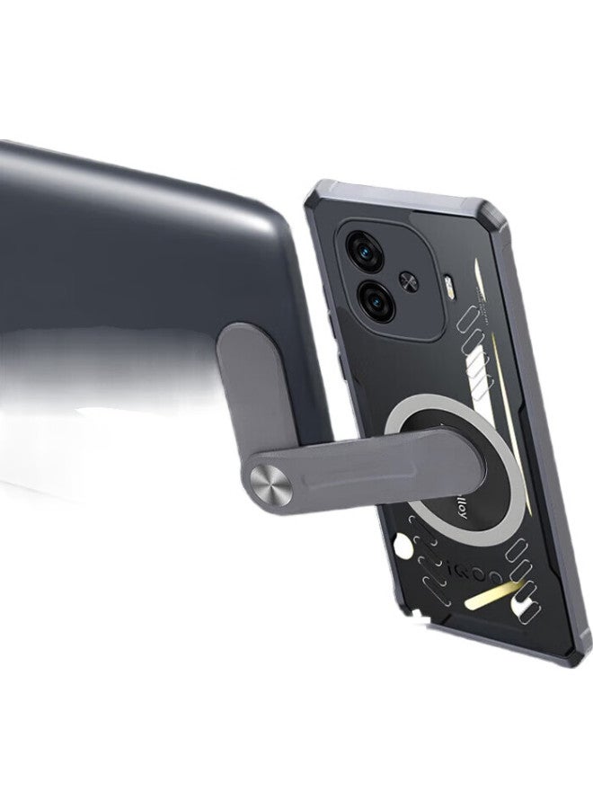 Freeson Heat Dissipation Phone Case For Vivo Iqoo Z9/Z9Turbo/Turbo+/Y200Gt, Full Lens Protection, Shockproof, Metal Magnetic, Compatible With Cooling Fans, Black - Image 1