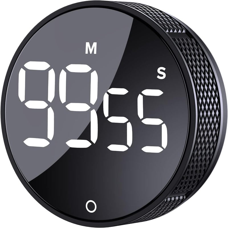 AVINIA Digital Kitchen Timers, Visual timers Large LED Display Magnetic Countdown Countup Timer for Classroom Cooking Fitness Baking Studying Teaching, Easy for Kids and Seniors Black - Image 1