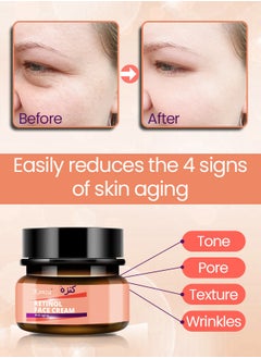 Kanza Retinol Skin Moisturizing Whitening Cream Anti-Wrinkle Anti-Aging Brightening and Lightening Pores Repair Lighten Sensitive Area Dark Spots Hyaluronic Acid Active Retinol Added 30ml  - Image 4