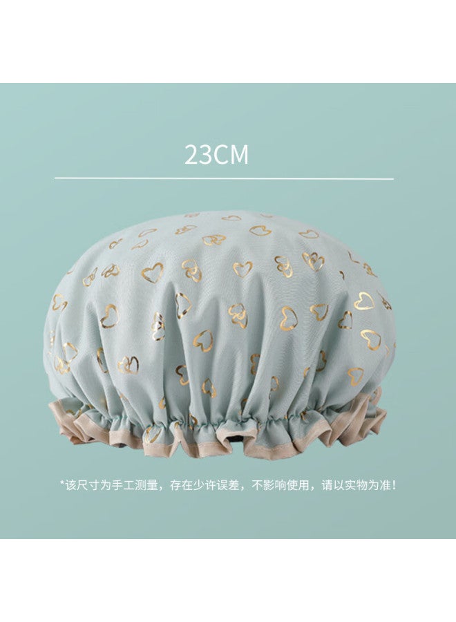 Houya Shower Cap 2-pack, Double-layer Thickened Fashionable Waterproof Bathing Cap For Women, Anti Hair Cover For Home Use