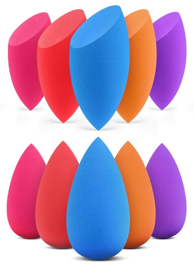 BANIRA 10 Pcs beauty blender makeup sponge set, Beauty Sponge Makeup Blender Flawless for Liquid, Multi-colored Makeup Sponges - Image 3