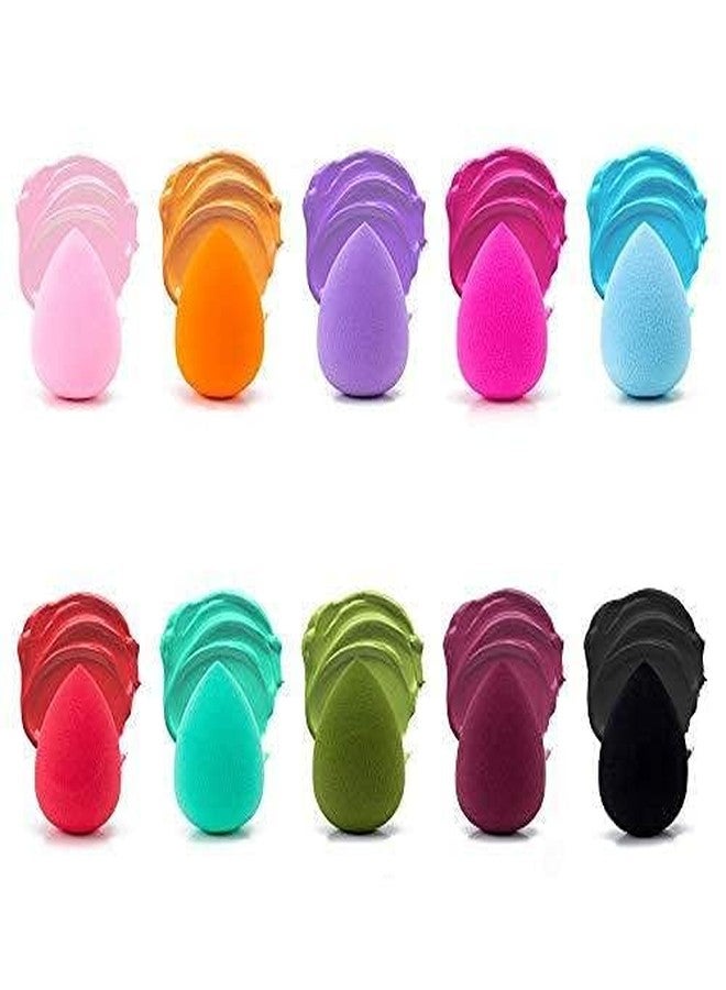BANIRA 10 Pcs beauty blender makeup sponge set, Beauty Sponge Makeup Blender Flawless for Liquid, Multi-colored Makeup Sponges - Image 4