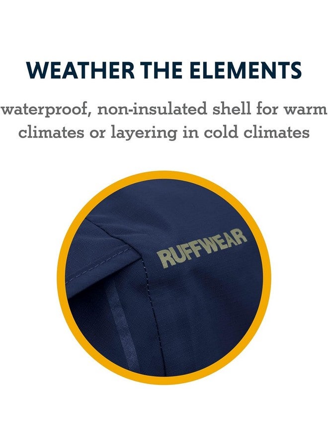 راف وير معطف مطر للكلاب من Ruffwear، مقاوم للماء والرياح وخفيف الوزن، مناسب لجميع الأحوال الجوية، أزرق داكن، مقاس صغير جدًا - Image 4