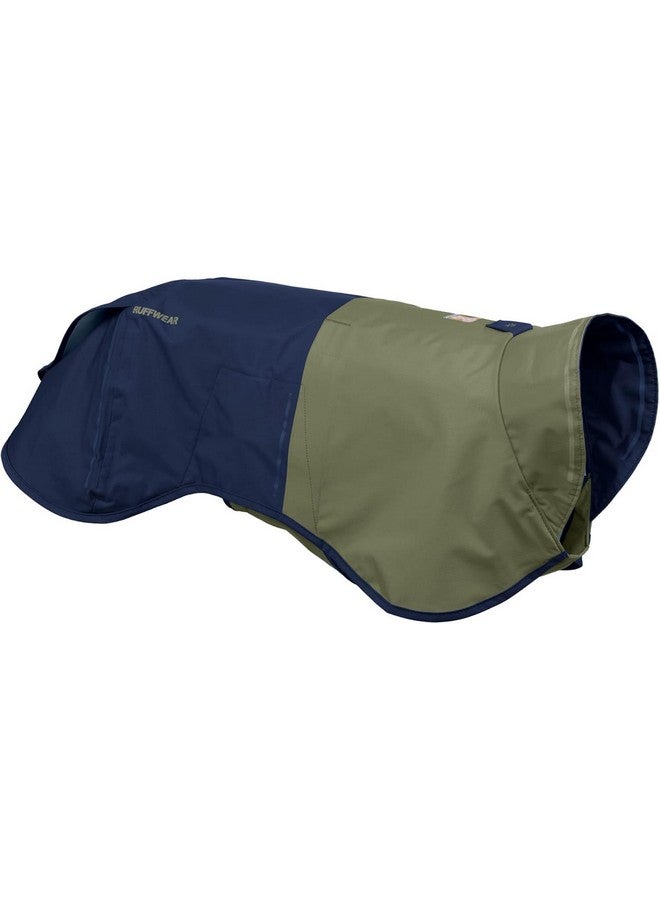 راف وير معطف مطر للكلاب من Ruffwear، مقاوم للماء والرياح وخفيف الوزن، مناسب لجميع الأحوال الجوية، أزرق داكن، مقاس صغير جدًا - Image 1