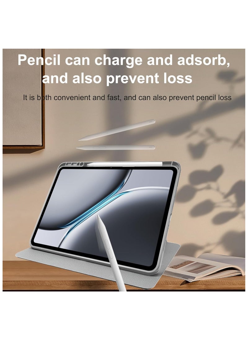 General PU Leather Cover for Oneplus Pad 2 Case,PU leather + Transparent Acrylic case with Swivel stand and Pen slot cover for Oneplus Pad 2 (2024) 12.1"  - Image 2