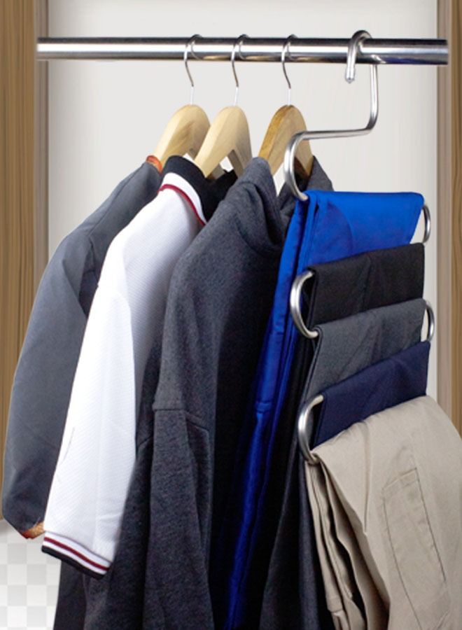 زوبير 5 Layer S Shaped Stainless Steel Hanger (1 Pack) - Image 4