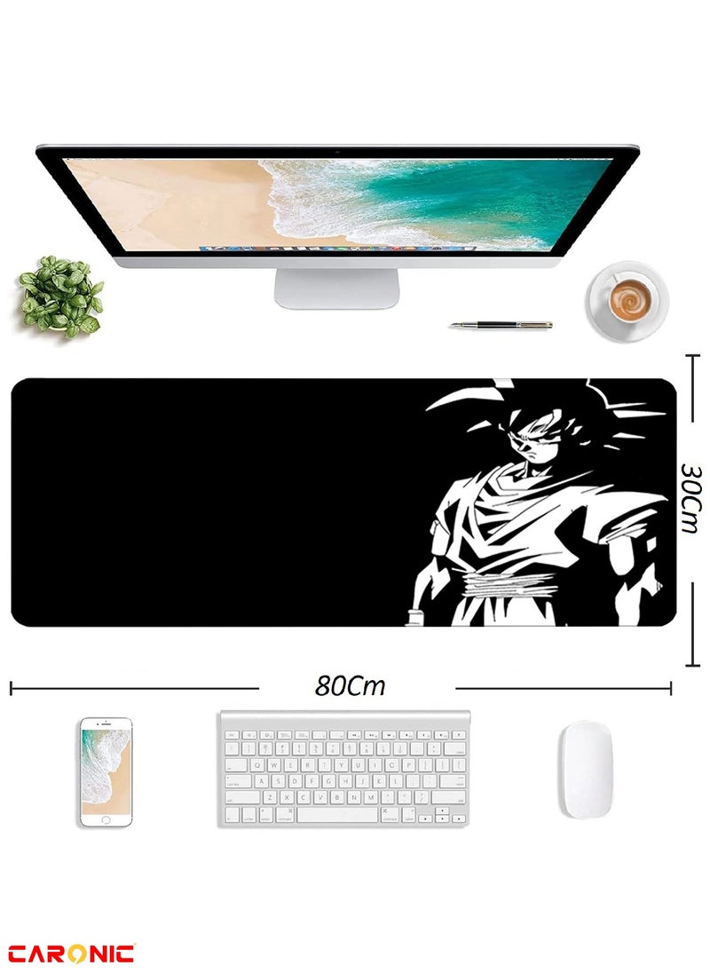 CARONIC - Large Gaming Mouse Pad with Superior Micro Weave Cloth Extended Desk Mousepad with Stitched Edges Non-Slip Base Water Resist Keyboard Pad For Gamer And Office Home DBZ 143 - Image 1