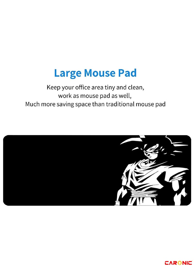 CARONIC - Large Gaming Mouse Pad with Superior Micro Weave Cloth Extended Desk Mousepad with Stitched Edges Non-Slip Base Water Resist Keyboard Pad For Gamer And Office Home DBZ 143 - Image 1