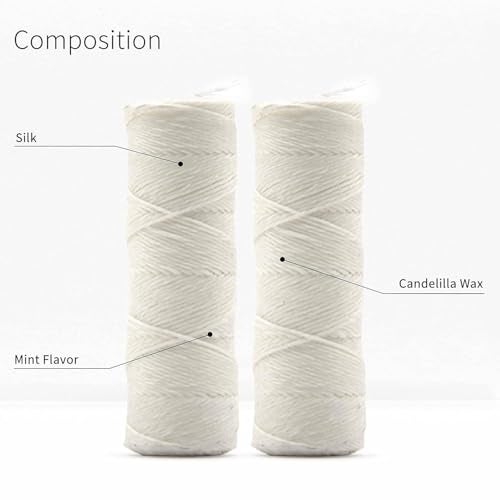 Bambaw Refill Silk Dental Floss | Candelilla Wax Tooth Floss | Natural Dental Tape | Plastic Free Dental Floss | Eco Floss | Stainless Steel | Zero Waste Floss | Silk Floss | Mint | 2 x 55 Yards | Bambaw - Image 3
