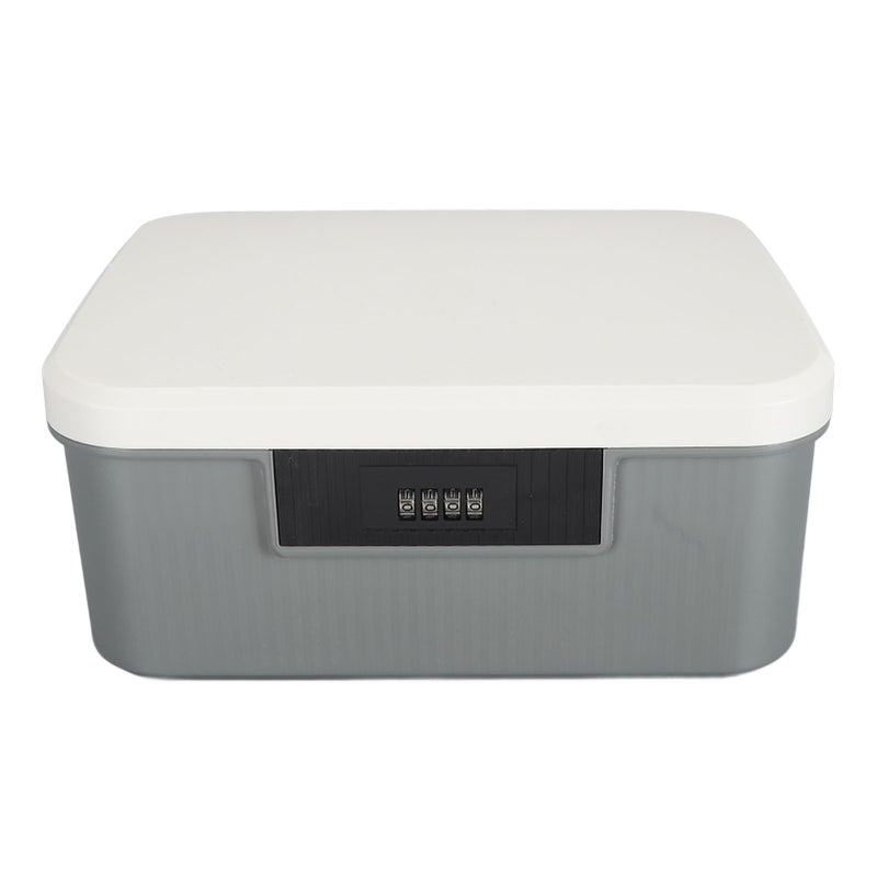 9L Capacity Lockable Storage Trunk for Files Document Organizer Double Layer Password Storage Locking Box Lake Blue - Image 2