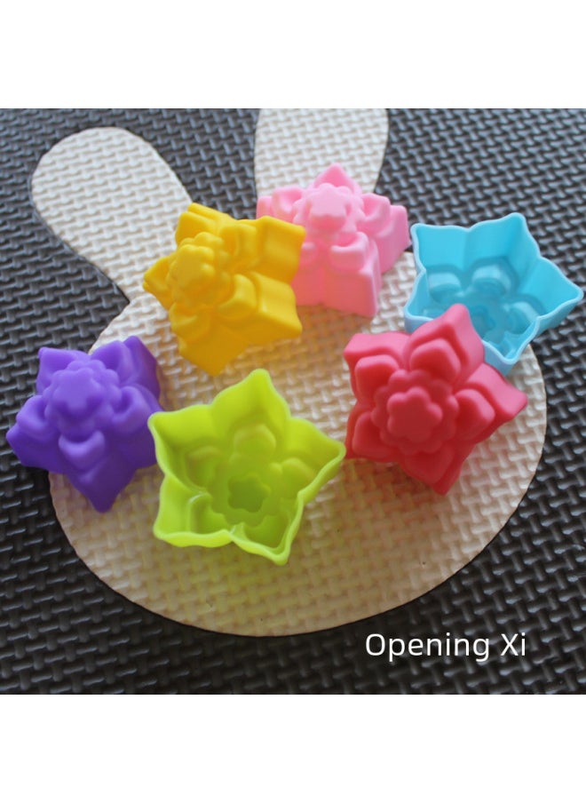 Generic 5cm Silicone Mold Heart-shaped Flower Daisy Jelly Mold Kitchen Baking Tools Daily Use Cake Molds Various Styles Available-Specifications:515#snow Lotus Pre-sale Will Be Shipped In September  - Image 5