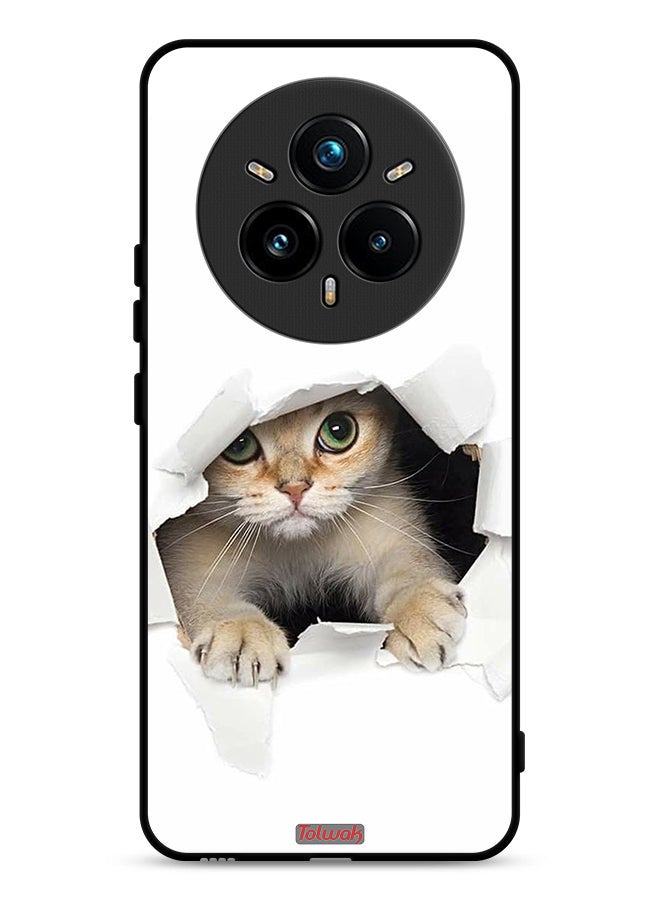 Tolwak Realme 14 Pro Plus 5G Protective Case Cover Cat Appearing