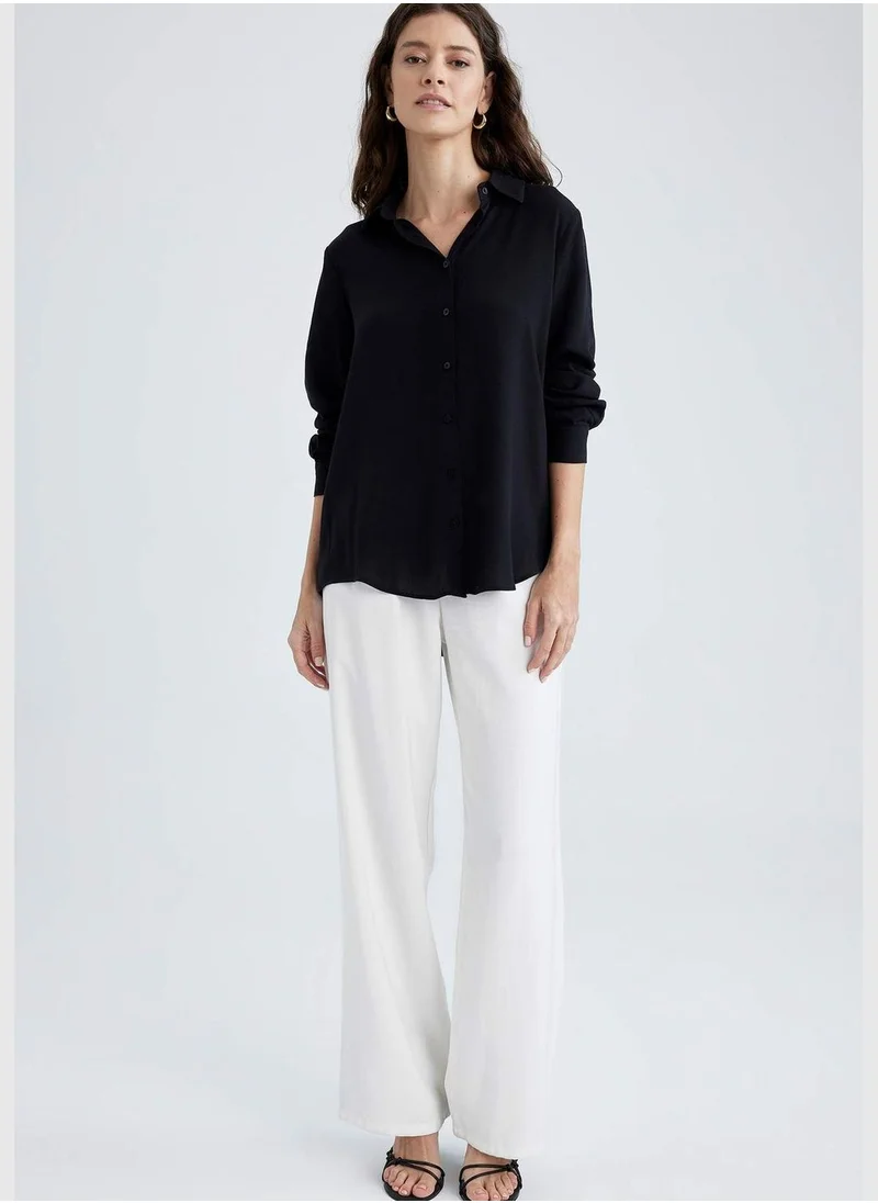 DeFacto Woman Woven Long Sleeve Shirt