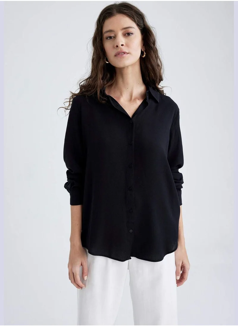 DeFacto Woman Woven Long Sleeve Shirt