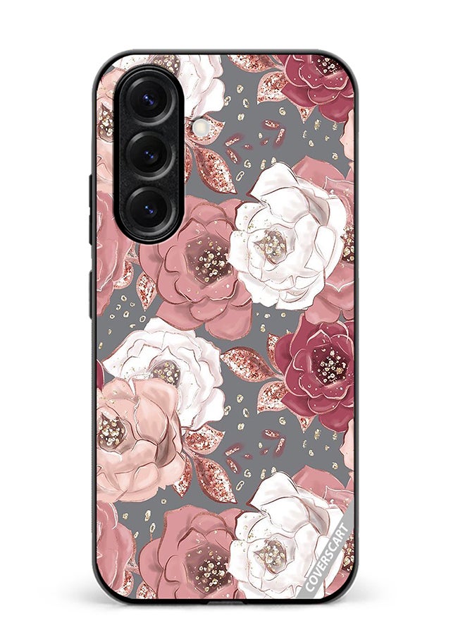 VR CREATIVE Protective Case Cover For Samsung Galaxy S25 Rose Flower Design Multicolour