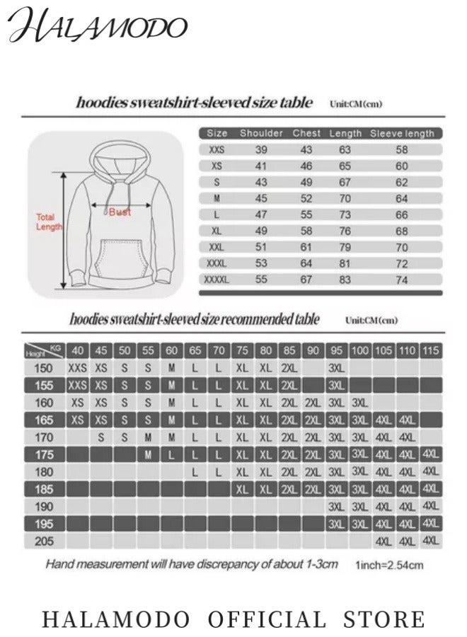HALAMODO Unisex Casual Pullover Sweatshirt Tops with Printed Round Neck Long Sleeve Sweatshirt Loose Lightweight Blouse Tops for Men and Women - Image 4