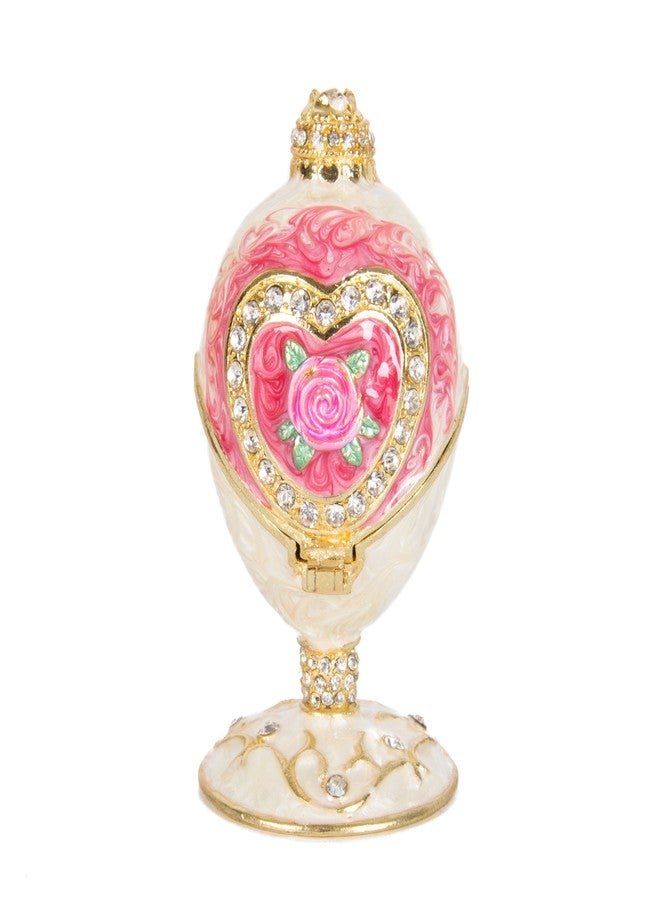 QIFU Hand Painted Easter Egg Style Decorative Hinged Jewelry Trinket Box Unique Gift for Family - Image 2