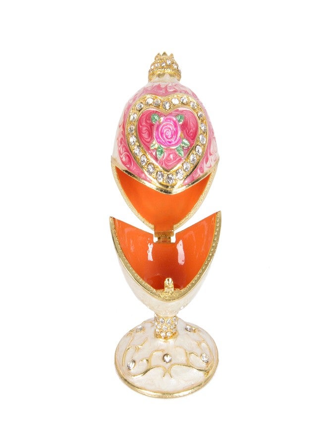 QIFU Hand Painted Easter Egg Style Decorative Hinged Jewelry Trinket Box Unique Gift for Family - Image 4