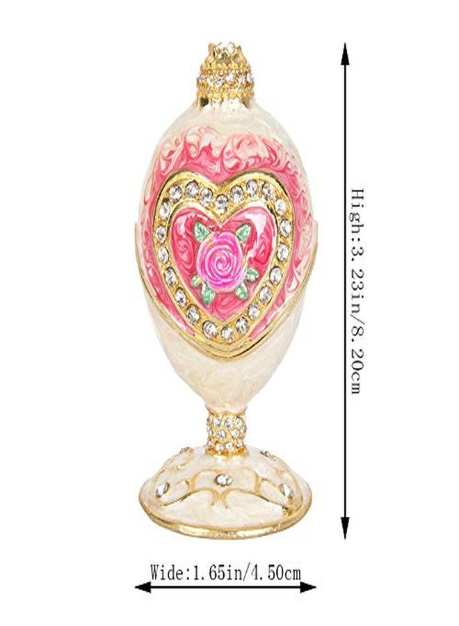 QIFU Hand Painted Easter Egg Style Decorative Hinged Jewelry Trinket Box Unique Gift for Family - Image 5