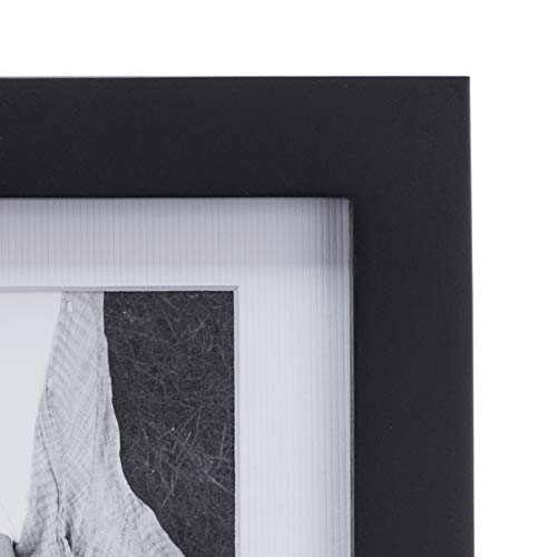 Malden 5x7 3-Opening Matted Collage Picture Frame - Displays Three 5x7 Pictures - Black - Image 3