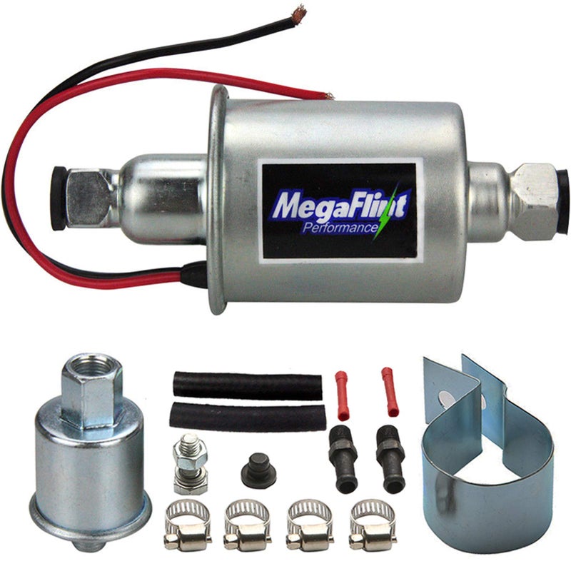 Megaflint Inline Fuel Pump 12V Universal Electric Fuel Pump Low Pressure 59 PSI For Gas Diesel E8012S HEP02A