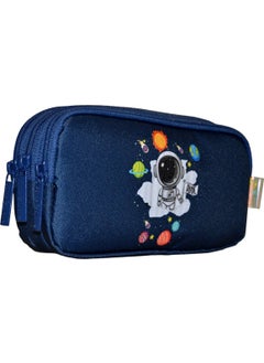 KAUKKO Kids Love 3 Compartment Pencil Bag Layer Astronaut L8127  - Image 1