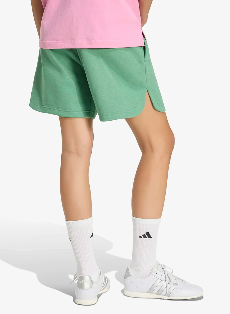Adidas 3-Stripes Studio Fleece Loose Shorts