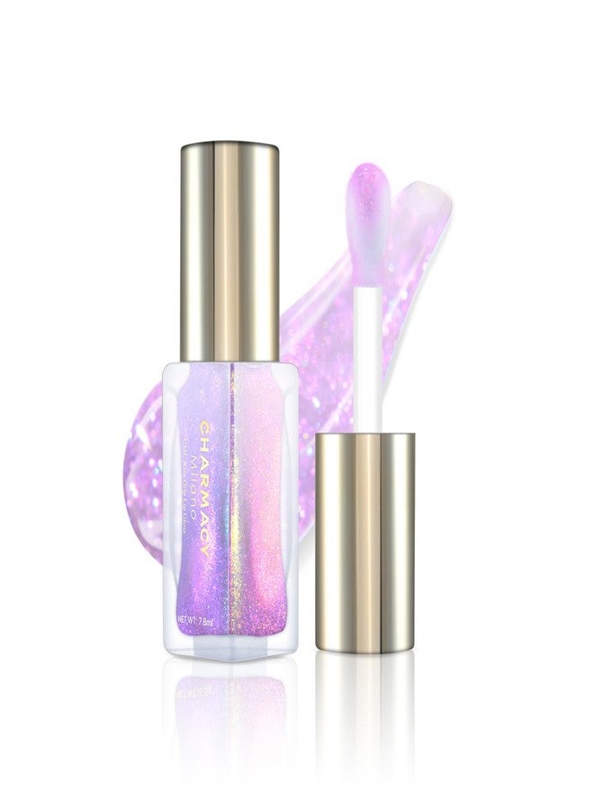CHARMACY Aurora Chameleon Moisturizing Lip Gloss, MultiColor Shifting Shimmer Lip Gloss, Hydrating Non-Sticky Formula Glitter Lip Glaze, Easy to Apply, Long-Lasting, High-Shine Sheer Finish #02 - Image 1