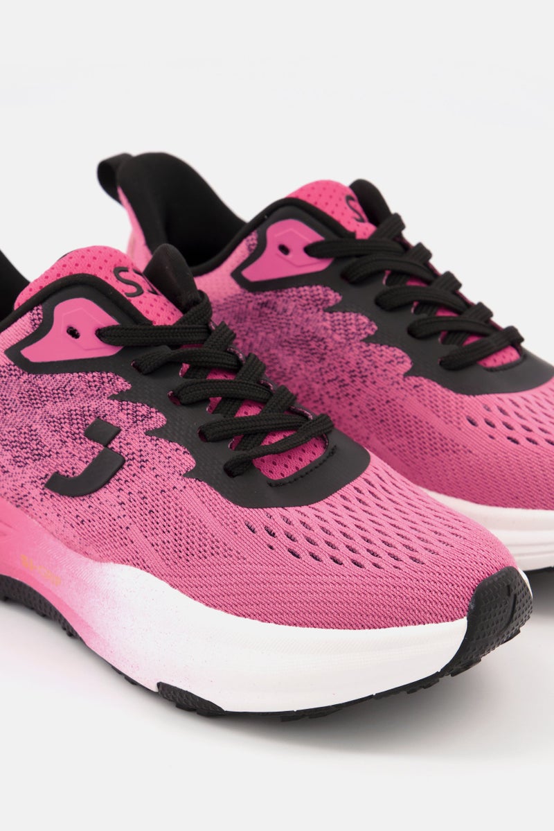 SAFETY JOGGER Women Brand Logo Lace Up Running Shoes, Pink  - Image 2