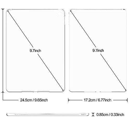 Asgens Case for iPad Air 2 2014 9.7'', Transparent Slim Silicone Soft TPU Tablet Computer Case Shock Absorption for iPad Model A1566 A1567 - Image 3