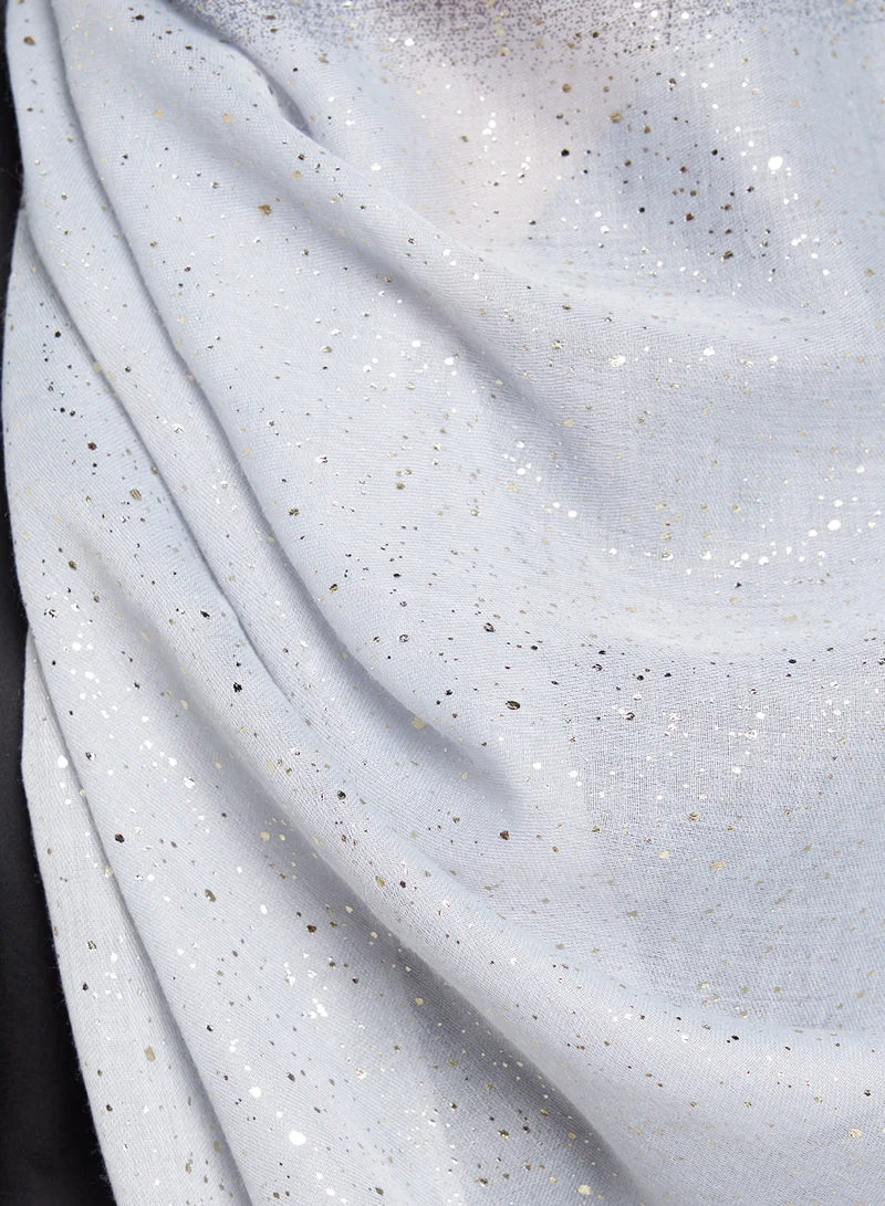 خزانة Ombre Metallic Print Long Hijab Scarf