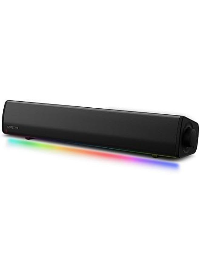 Creative Sound Blaster GS3 Compact Gaming Soundbar with RGB and SuperWide Technology, USB Powered, Bluetooth 5.4, Headphone Output, for PC and Mac