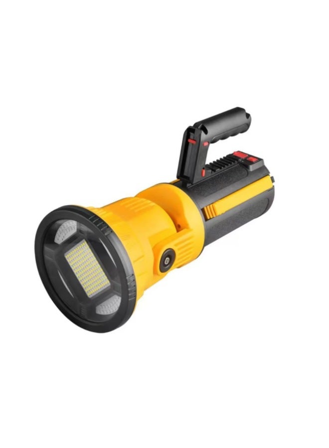 Multi-function Charging LED Portable Lamp Flashlight Outdoor High-power Strong Light Flashlight Lighting Searchlight-Color:W5165-2 (large Patch Model) - Image 1