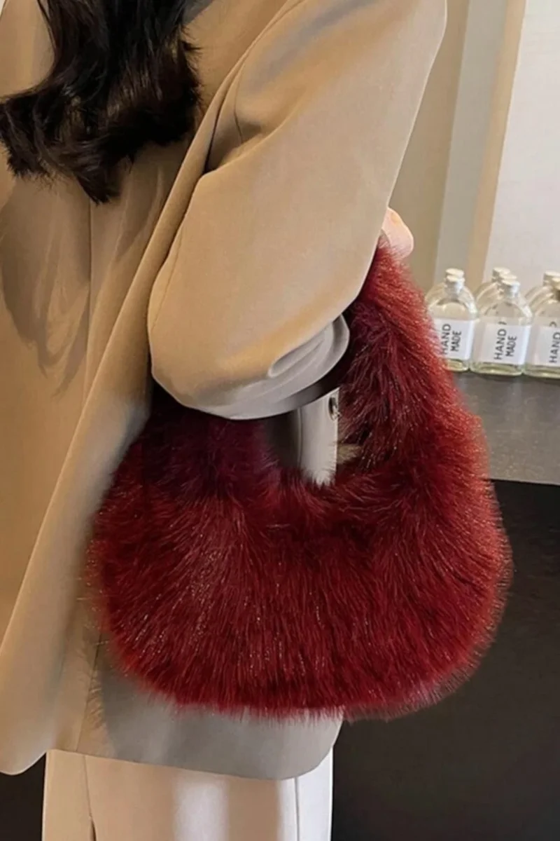 باهلس Imported Cherry Vip Fur Plush Bag