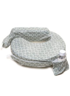 My Brest Friend Deluxe Nursing Pillow For Breastfeeding And Bottle Feeding  Enhanced Posture Support Feeding Pillow  Double Straps And Removable Extra Soft SliPiecesover  Flower Key Grey  - Image 1