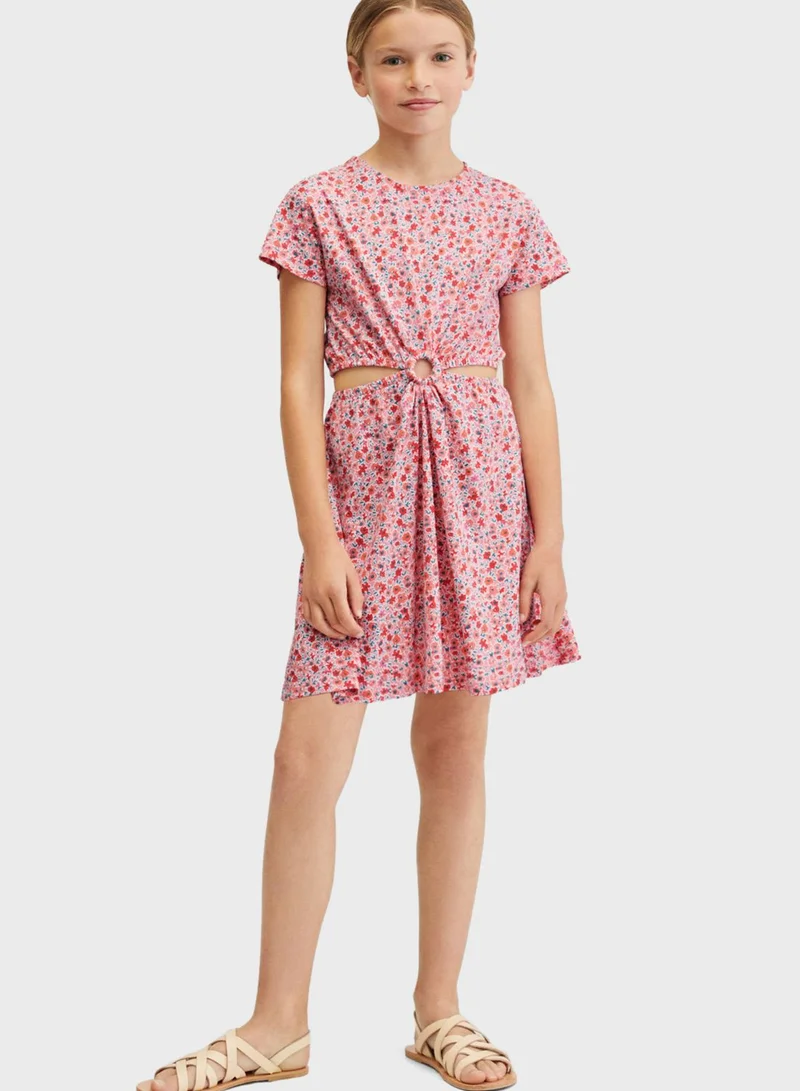 MANGO Kids Cut Out Detail Dress