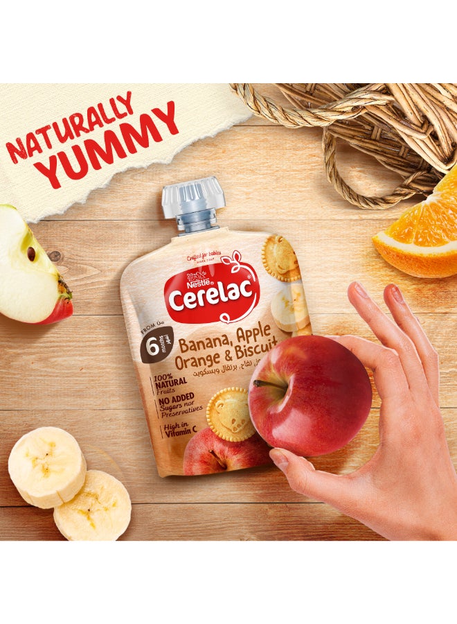 Cerelac Banana, Orange & Biscuit Puree 16 x 90g - Image 2