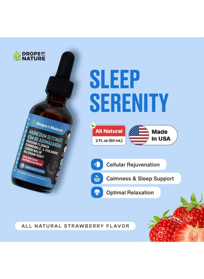 دروبس أوف نايتشر قطرات سائلة من غليسينات المغنيسيوم والأشواغاندا مع جذر فاليريان، والبابونج، وزهرة الآلام، وبلسم الليمون، وإل-ثيانين - نباتي سريع الامتصاص - مكمل غذائي للصحة والاسترخاء (مزيج التوت، 60 مل) - Image 2